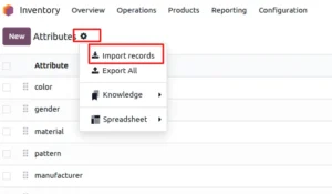 Attribute Import Steps in Odoo 19