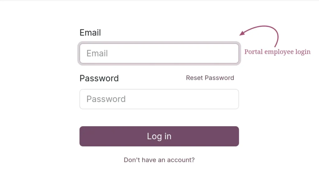 Employee Login Page
