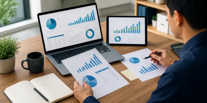 Business data charts and reporting for SME founders