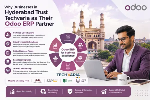 Why Businesses in Hyderabad Trust Techvaria as Their Odoo ERP Partner
