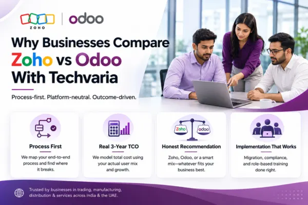 Why Businesses Compare Zoho vs Odoo With Techvaria