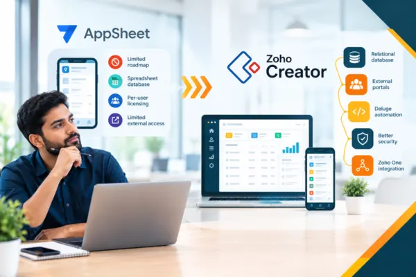 Why Businesses Are Moving From AppSheet to Zoho Creator
