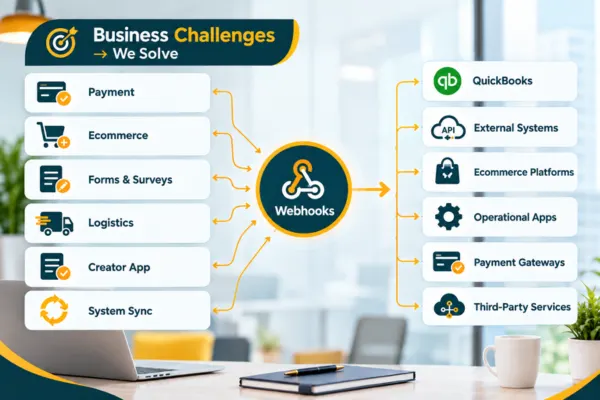 Zoho Creator Webhook Challenges Techvaria Solve